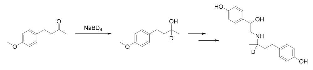 图8-氘代莱克多巴胺(Ractopamine)的合成.jpg 图8-氘代莱克多巴胺(Ractopamine)的合成.jpg