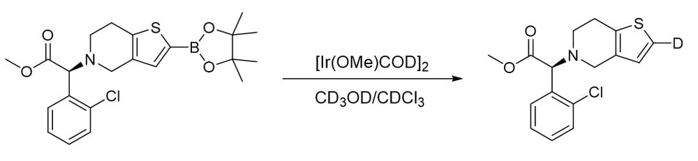 图10-氘代氯吡格雷(Clopidogrel)的合成.jpg 图10-氘代氯吡格雷(Clopidogrel)的合成.jpg